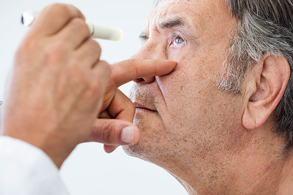 Man Having an Eye Exam